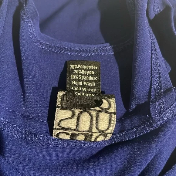 Royal blue Clara Sun Woo blouse with shoulder cutouts size medium women’s - Picture 6 of 6